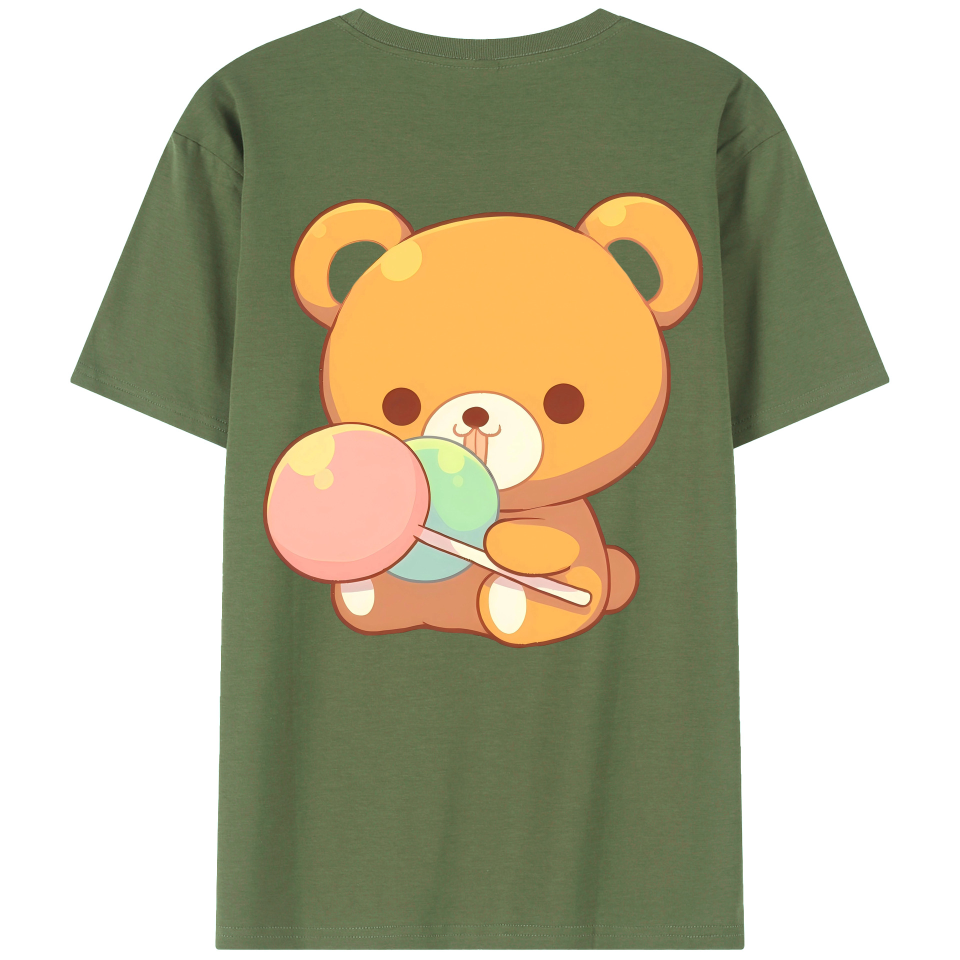 （画像用） リラックマ リラックマ キイロイトリ Rilakkuma Korilakkuma Kiiroitori 綿100％ メンズ半袖Tシャツ（バックプリント） 通気性